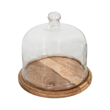 Tavă din lemn pentru brânzeturi cu capac din sticlă Antic Line