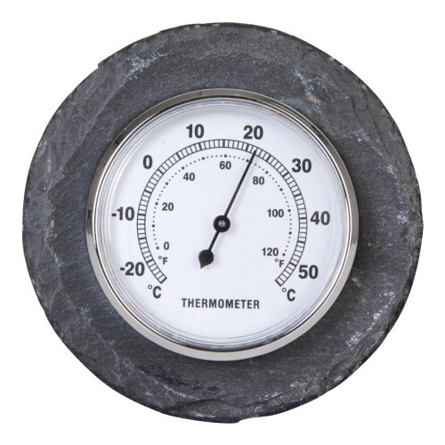 Termometru din ardezie pentru perete Esschert Design,10 cm