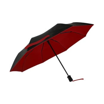 Umbrelă anti-vânt automată Ambiance Anti-UV, ⌀ 97 cm, negru-roșu