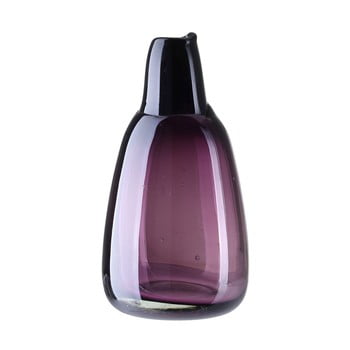 Vază din sticlă A Simple Mess, înălțime 21 cm, violet