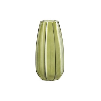 Vază din sticlă WOOOD Kali, înălțime 28 cm, verde