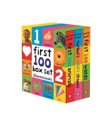 First 100 Boxset (3 Small Board Books Without Padded Cover)