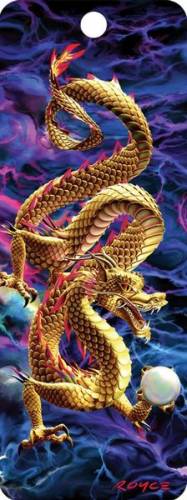 Semn de carte 3D - Golden Dragon