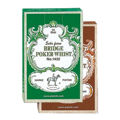 Set cărți de joc Piatnik „Bridge, Poker, Whist”, verde / maro - ***