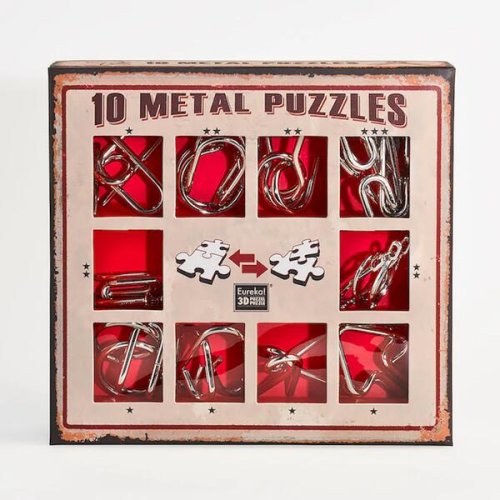 Set Roșu 10 Metal Puzzles