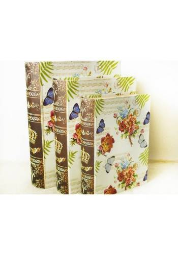 Set 3 cutii carte Butterfly