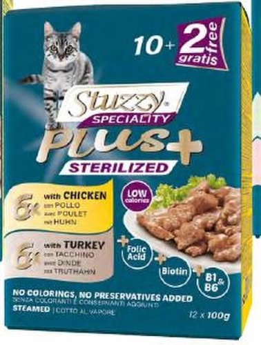 Hrana umeda pentru pisici Stuzzy PK Sterilized Pui/Curcan 100g 10+2 gratis