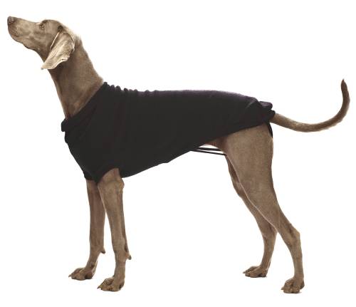 Pulover negru tricotat pentru caini Croci 45 cm