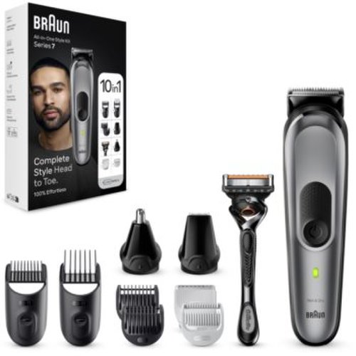 Braun Multi-Grooming-Kit 7 aparat de tuns multifuncțional pentru păr, barbă și corp