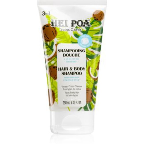 Hei Poa Organic Coconut Oil șampon cu ulei de nucă de cocos pentru corp si par