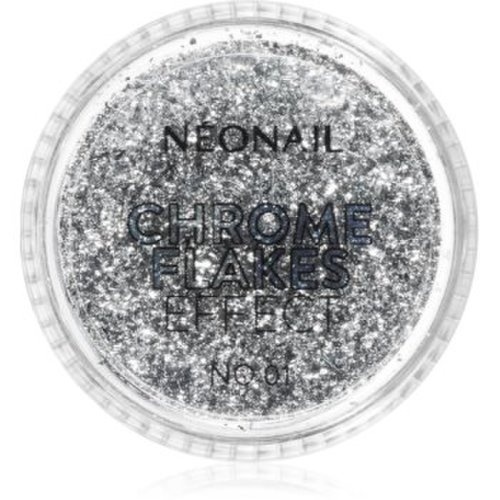 Neonail chrome flakes effect no. 1 pudra cu particule stralucitoare pentru unghii