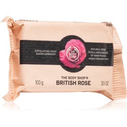 The Body Shop British Rose săpun exfoliant pentru corp