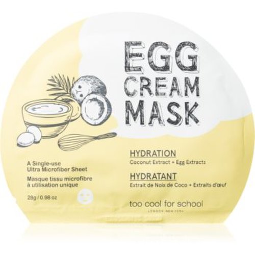 Too Cool For School Egg Cream Mask masca de celule cu efect lucios si hidratant