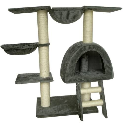 Casa Practica - Ansamblu din sisal pentru pisici 105 cm pluș gri