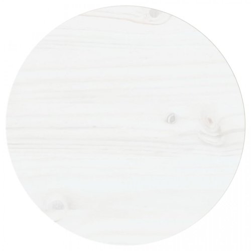 Blat de masă, alb, Ø30x2,5 cm, lemn masiv de pin