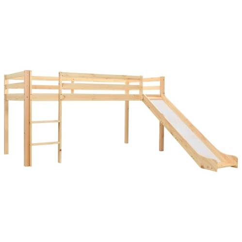Casa Practica - Cadru pat copii etajat cu tobogan & scară 97x208cm lemn de pin