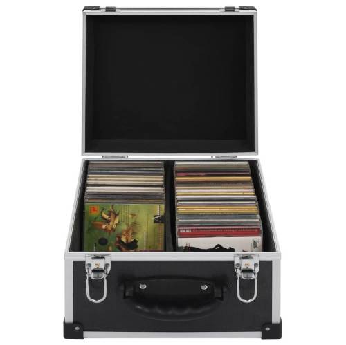 Casa Practica - Casetă pentru 40 cd-uri, negru, aluminiu abs