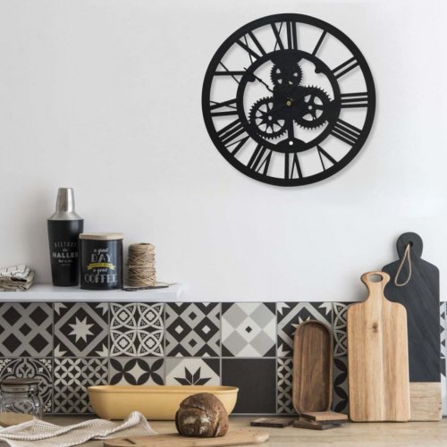 Casa Practica - Ceas de perete, negru, 30 cm, acril