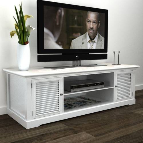 Casa Practica - Comodă tv din lemn alb