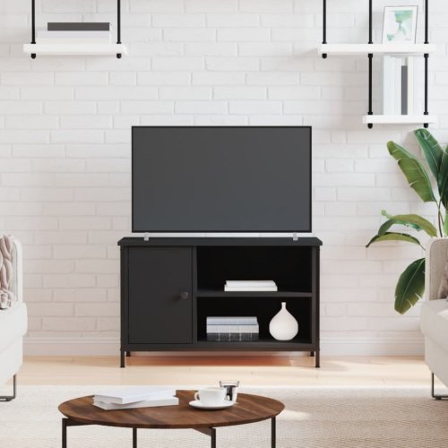 Casa Practica - Comodă tv, negru, 80x40x50 cm, lemn prelucrat