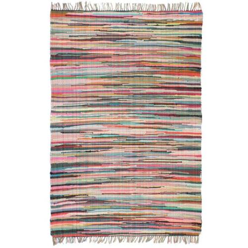 Casa Practica - Covor chindi țesut manual, bumbac, 80 x 160 cm, multicolor