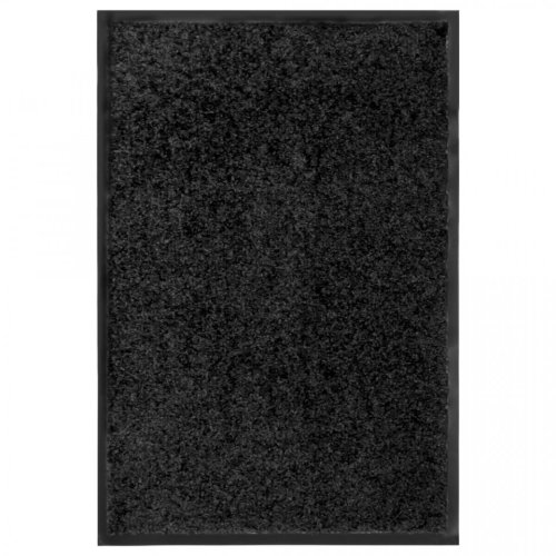 Casa Practica - Covoraș de ușă lavabil, negru, 40 x 60 cm