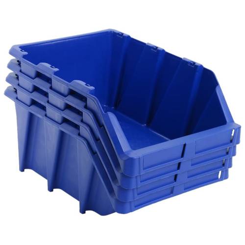 Cutii de depozitare pliabile, 15 buc, 310x490x195 mm, albastru
