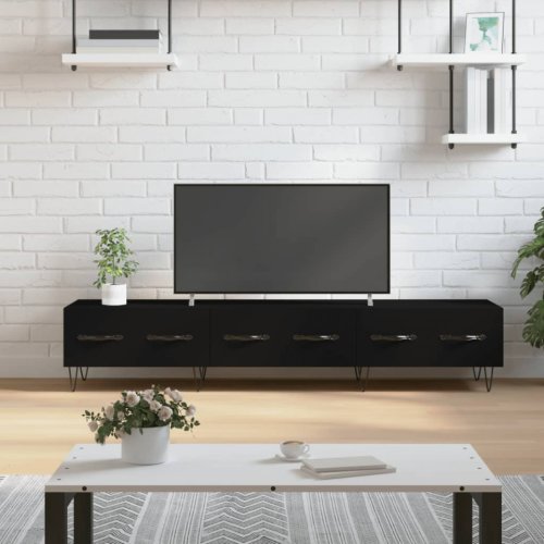 Casa Practica - Dulap tv, negru, 150x36x30 cm, lemn prelucrat