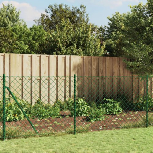 Gard de plasă de sârmă, verde, 1,1x25 m