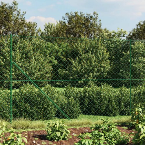 Gard de plasă de sârmă, verde, 1,8x10 m