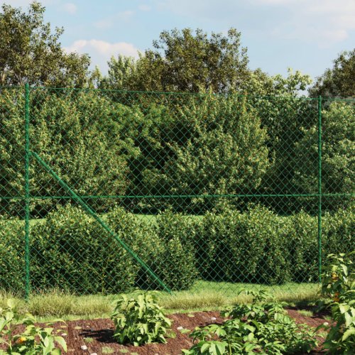 Gard plasă de sârmă cu țăruși de fixare, verde, 1,8x10 m
