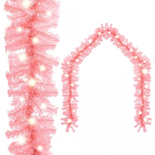 Ghirlandă de Crăciun cu lumini LED, roz, 5 m