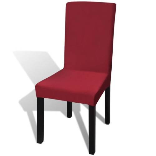 Casa Practica - Husă elastică pentru scaun, culoare bordeaux, set 6 bucăți