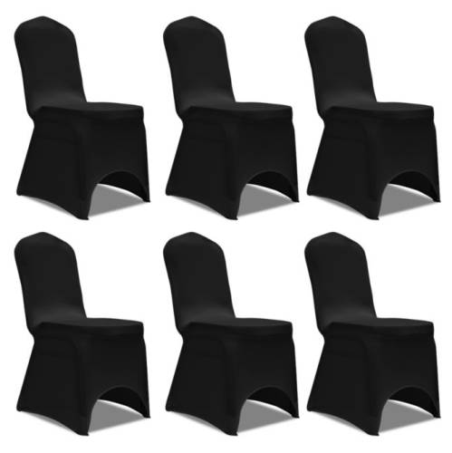 Casa Practica - Husă pentru scaun elasticizată negru 6 buc