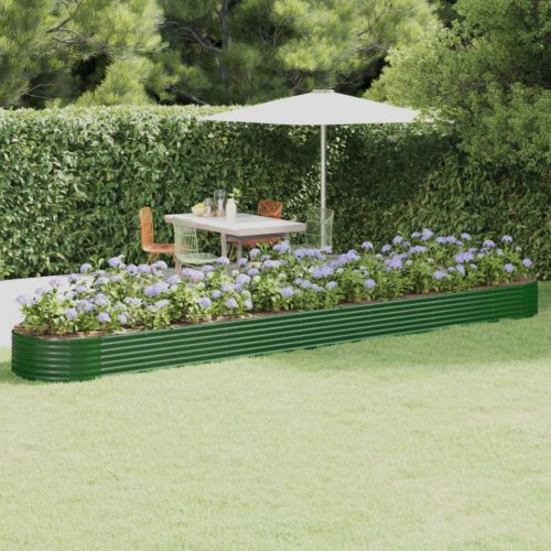 Casa Practica - Jardinieră grădină verde 544x100x36cm oțel vopsit electrostatic