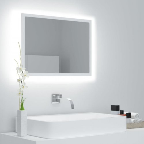 Casa Practica - Oglindă de baie cu led, alb, 60x8,5x37 cm, pal