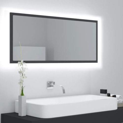 Casa Practica - Oglindă de baie cu led, gri, 100x8,5x37 cm, pal