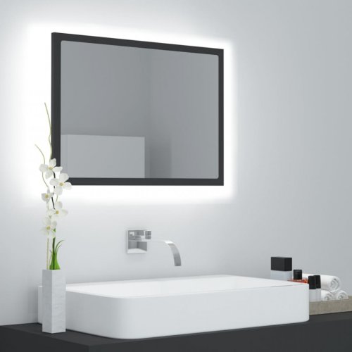 Casa Practica - Oglindă de baie cu led, gri, 60x8,5x37 cm, pal