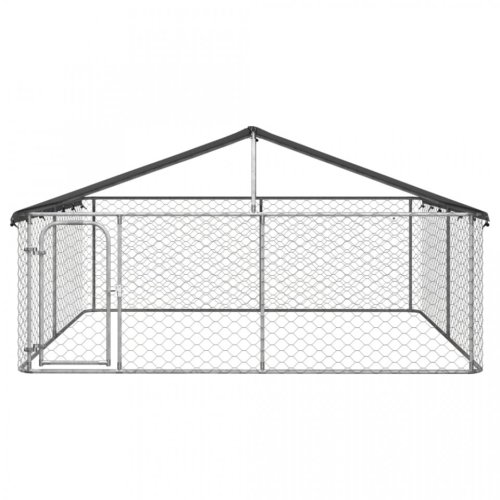 Padoc pentru câini de exterior, cu acoperiș, 300x300x150 cm