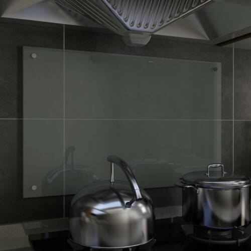 Casa Practica - Panou antistropi bucătărie, alb, 80x50 cm, sticlă securizată