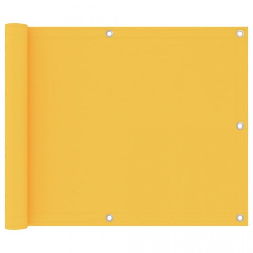 Paravan de balcon, galben, 75 x 400 cm, țesătură oxford