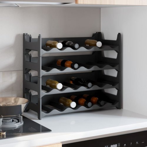 Casa Practica - Raft de sticle de vin, pentru 24 sticle, pp, stivuibil