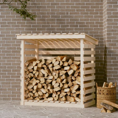 Casa Practica - Rastel pentru lemne de foc, 108x73x108 cm, lemn masiv de pin