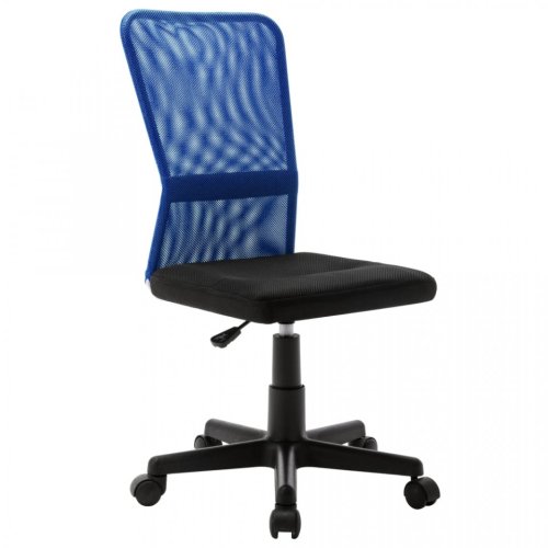 Scaun de birou, negru și albastru, 44x52x100 cm, plasă textilă