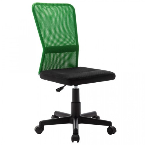 Scaun de birou, negru și verde, 44 x 52 x 100 cm, plasă textilă