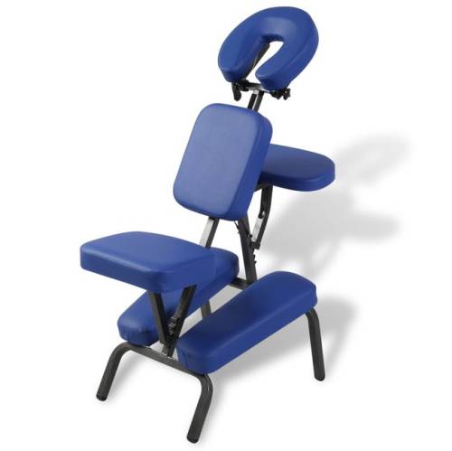 Scaun de masaj pliabil & portabil, albastru