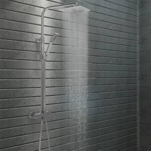 Casa Practica - Set de duș cu două capete, cu termostat, oțel inoxidabil