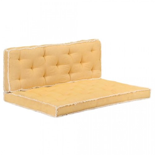 Casa Practica - Set perne pentru canapea din paleți, 2 piese, galben