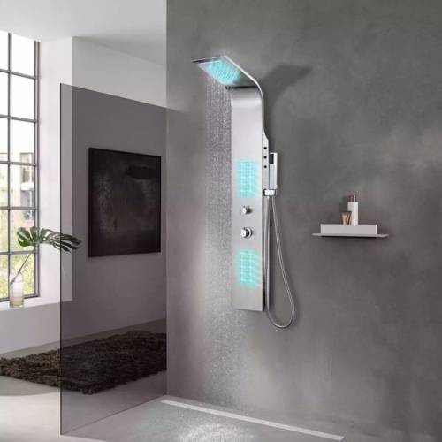 Casa Practica - Sistem panel de duș curbat, oțel inoxidabil