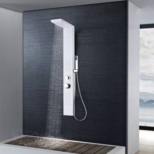 Casa Practica - Sistem panel de duș din aluminiu, alb mat